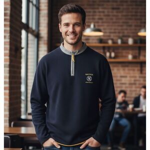 Nautica Jeans Co ¼ Zip Pullover Sweater Embroidered Mens Size XL